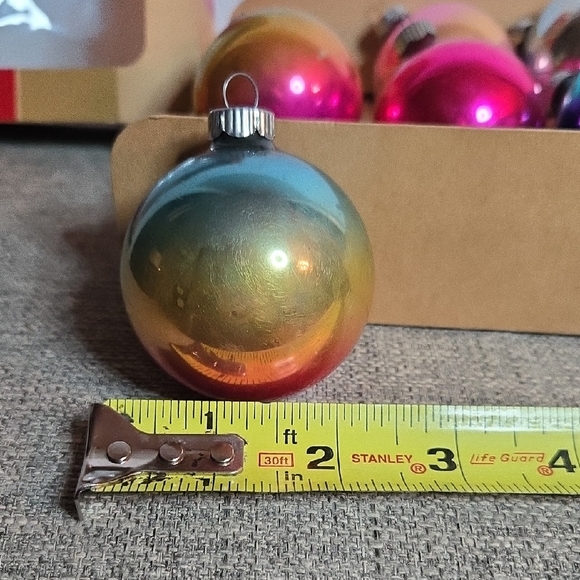 Shiny Bright Vintage Mercury Glass Multicolor Holiday Ornament - Picture 7 of 11